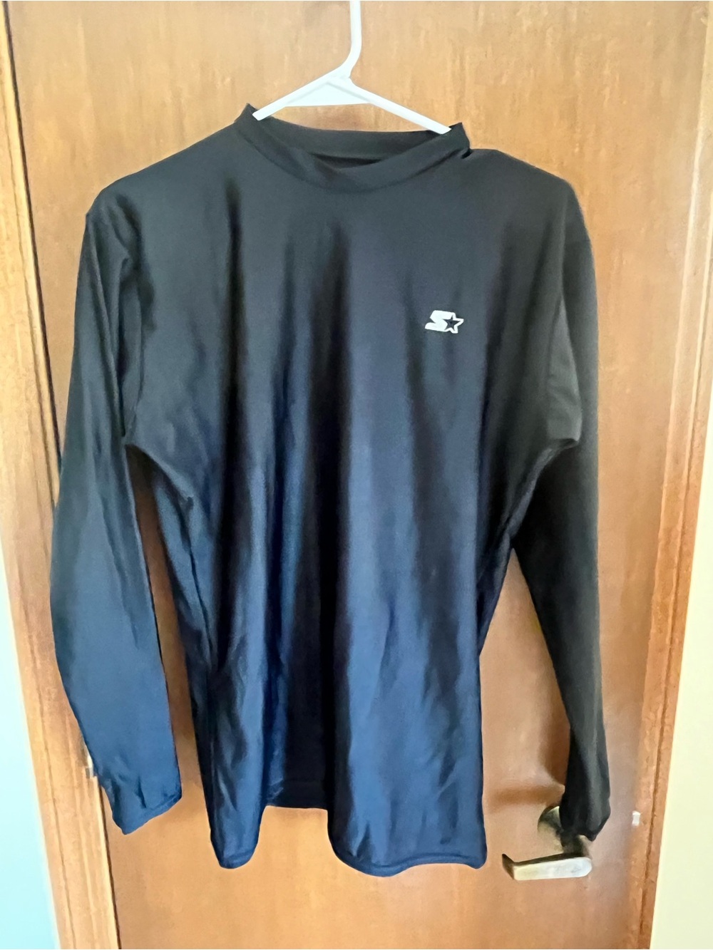 STARTER Black Long Sleeve Performance Shirt with Small Logo